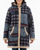Print Button Hooded Overcoat 30879 - TUZZUT Qatar Online Shopping