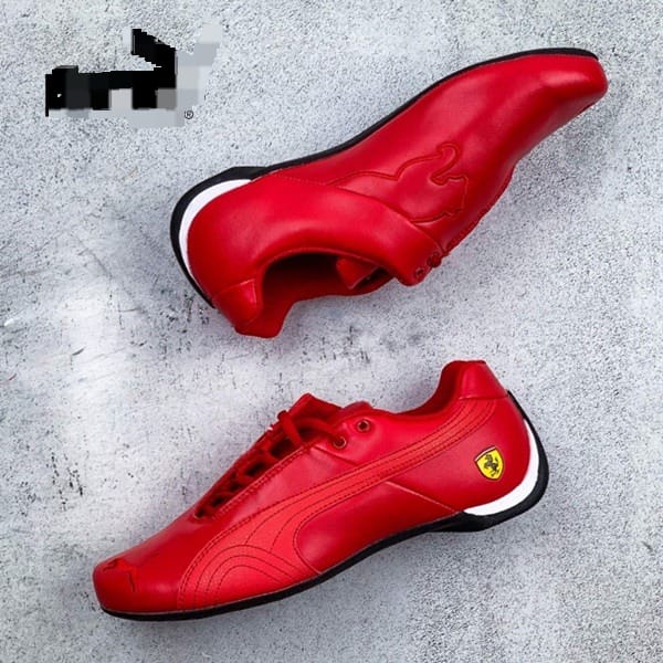 Red Leather Racing shoes 304946 - TUZZUT Qatar Online Shopping