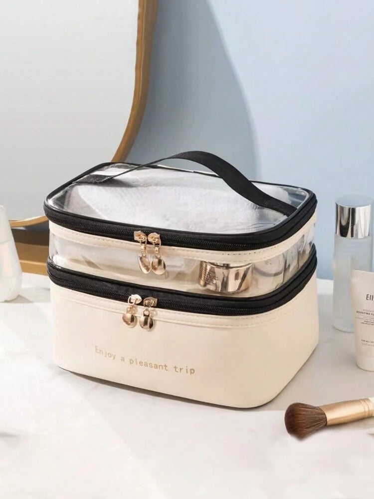 Double Layer Large Capacity Cosmetic Bag DL202 Double Layer Large Capacity Cosmetic Bag DL202