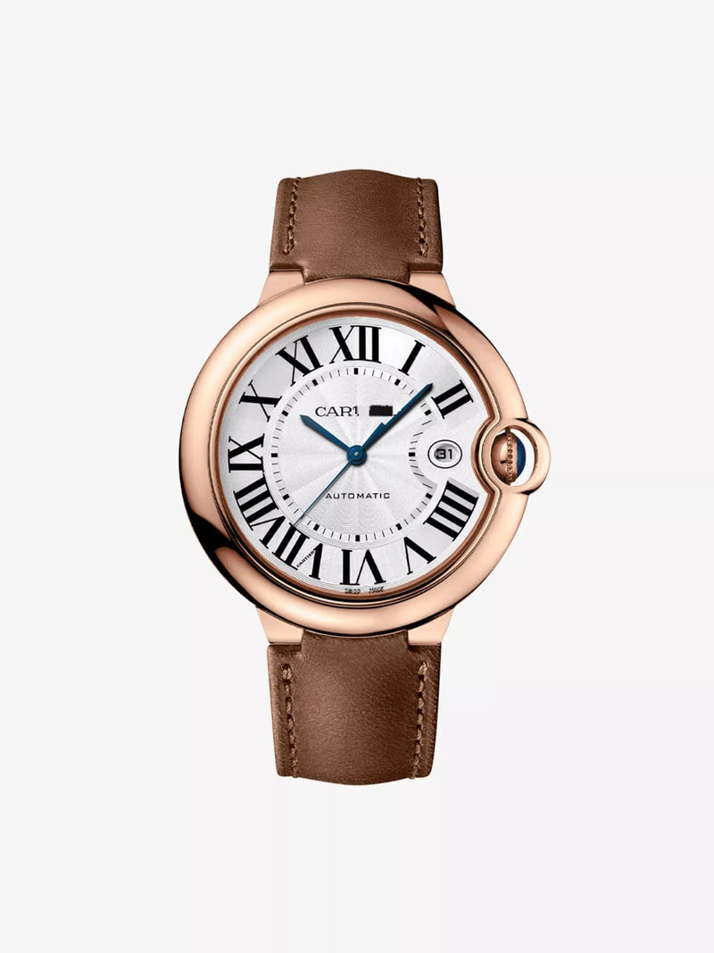 Luxury Rose-Gold Leather Watch W1002 - TUZZUT Qatar Online Shopping