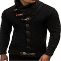 Autumn Casual Vintage Button Sweaters Men Turtleneck Knitted Cardigans XL S4781329 - Tuzzut.com Qatar Online Shopping