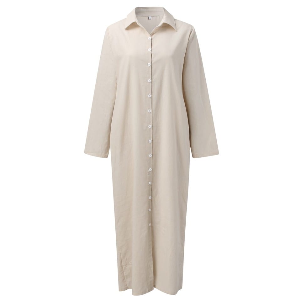 WOMEN‘S LONG Sleeve Button blouse maxi dress S4421505 WOMEN‘S LONG Sleeve Button blouse maxi dress S4421505