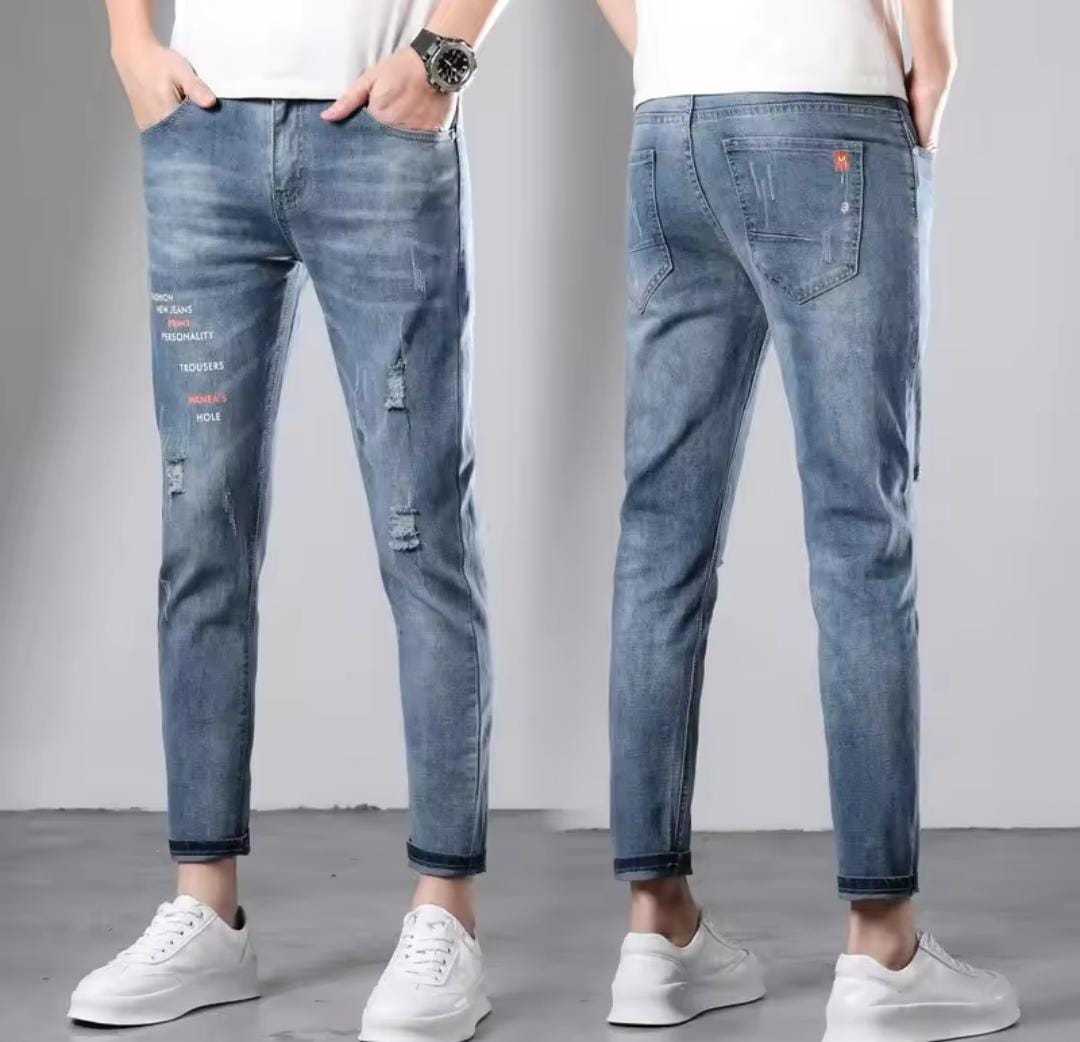 Trendy Denim Trousers Men's Cropped Pants S4163131 Trendy Denim Trousers Men's Cropped Pants S4163131