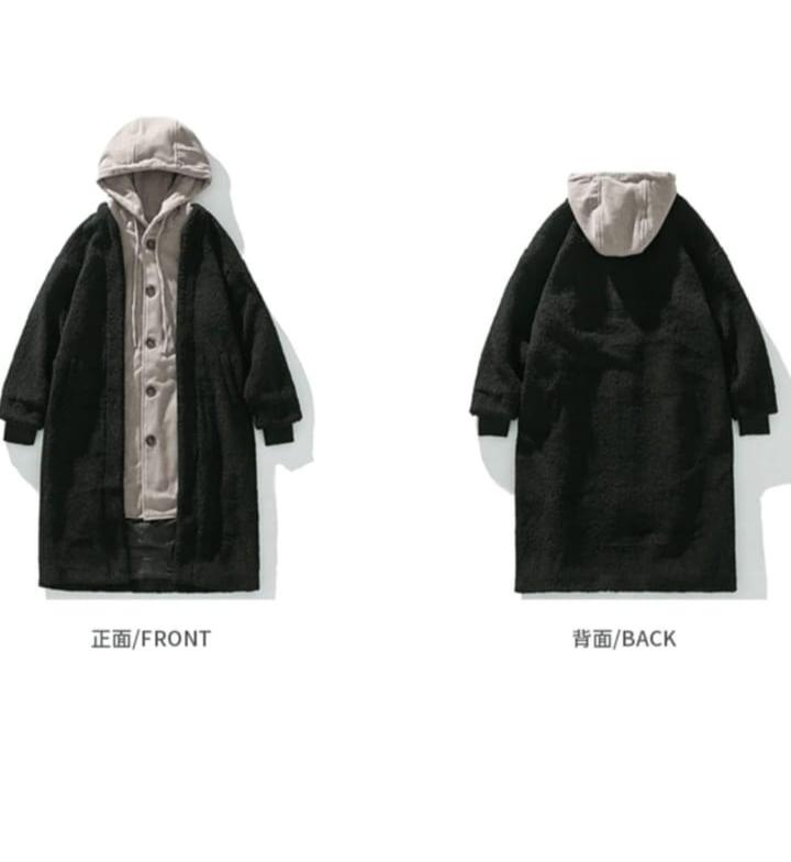 Women's Faux Lamb Wool Overcoat Hooded Cardigan Thick Jacket B-200481 Women's Faux Lamb Wool Overcoat Hooded Cardigan Thick Jacket B-200481