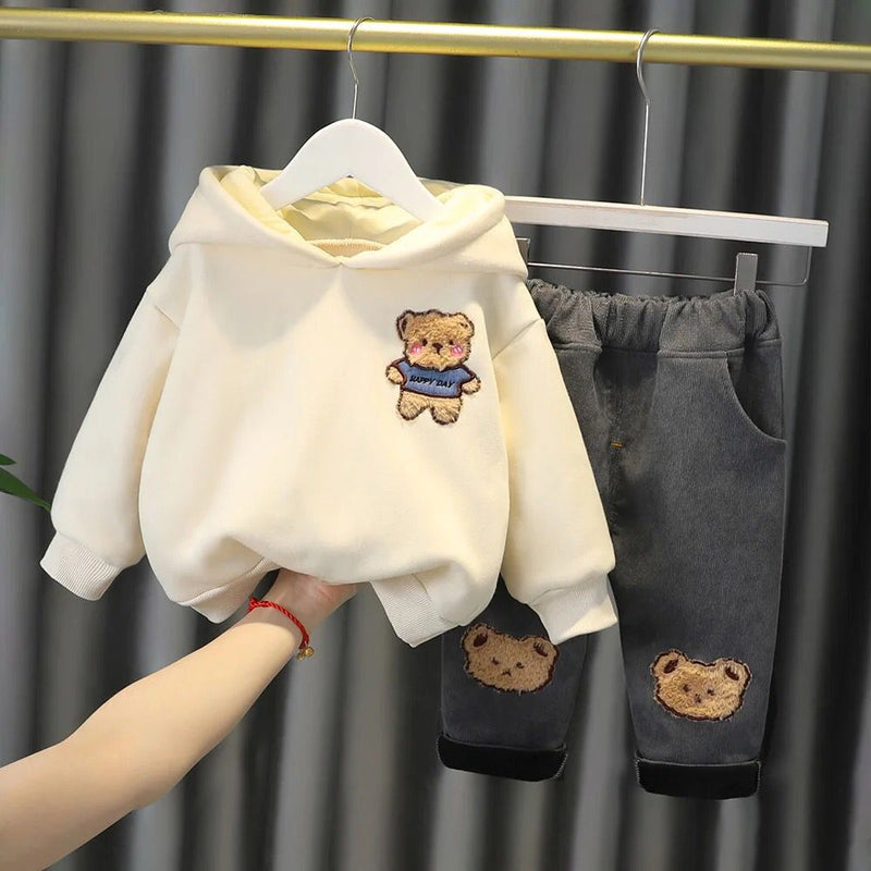 Korean Boy's Long Sleeve Spring And Autumn Style Children's Clothing Hoodies Sweater With Pants Set 20174526