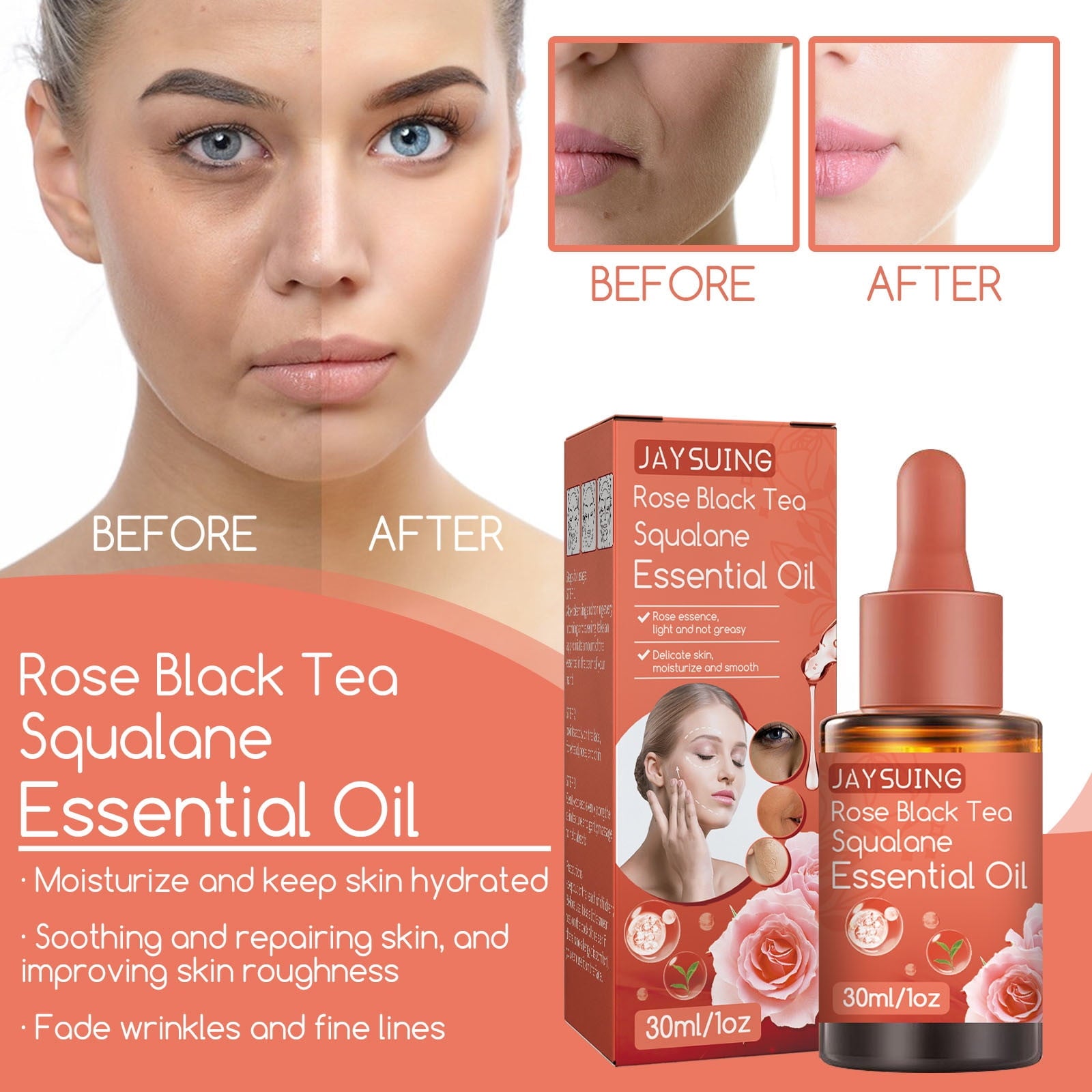 Rose Black Tea Squalane Essential Oil - 30ml Rose Black Tea Squalane Essential Oil - 30ml