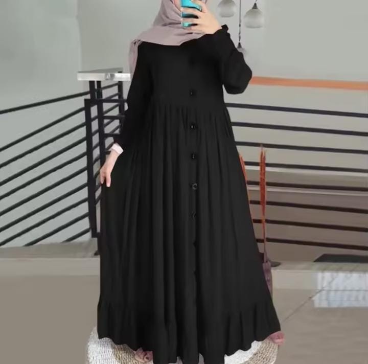 Women's Long Dress with Petal Sleeves 555635 Women's Long Dress with Petal Sleeves 555635