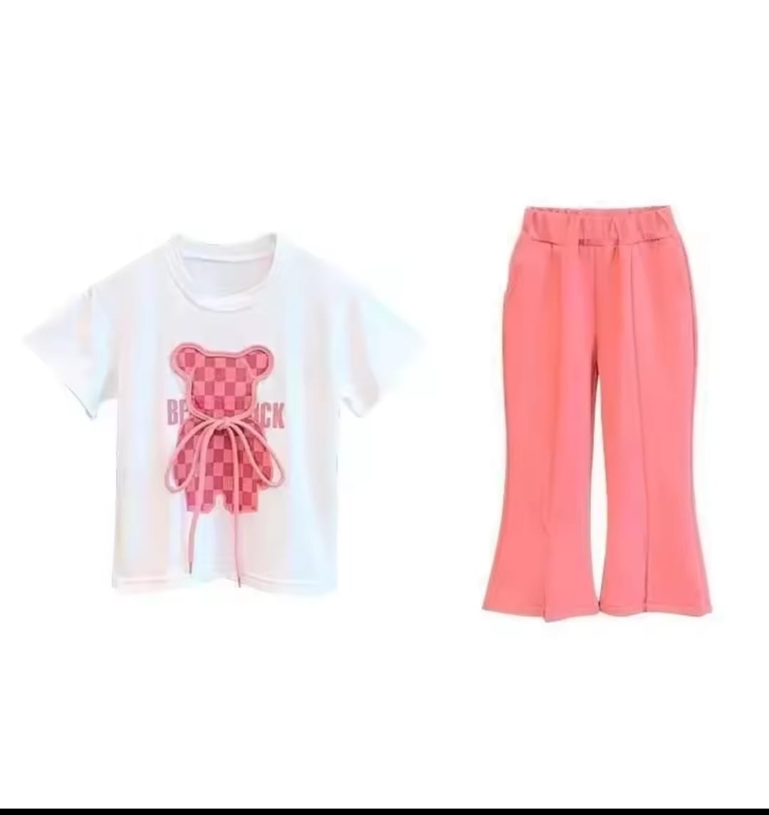 2pcs Cartoon Print Baby Girls Clothes Set, Kids Luminous T-shirt and Pants 1555361 2pcs Cartoon Print Baby Girls Clothes Set, Kids Luminous T-shirt and Pants 1555361