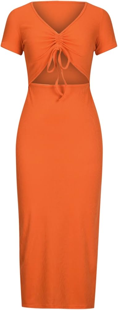 Womens Long Dresses Short Sleeve Split Dress High Waist Maxi Pencil Dress S451162 Womens Long Dresses Short Sleeve Split Dress High Waist Maxi Pencil Dress S451162