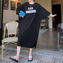 Women's Short Sleeve Tee Dress 3XL 518982 - TUZZUT Qatar Online Shopping