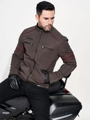 Men Leather Motorcycle Biker Jacket   TZ1108 - TUZZUT Qatar Online Shopping