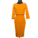 Off-The-Shoulder Long Sleeve Top High-Waisted Skirt 2-Piece Set Solid Color   S4585495 - TUZZUT Qatar Online Shopping