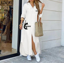 Fashion ZANZEA Women Maxi Shirt Dress Autumn Vintage Ladies 3XL S4252723 - Tuzzut.com Qatar Online Shopping