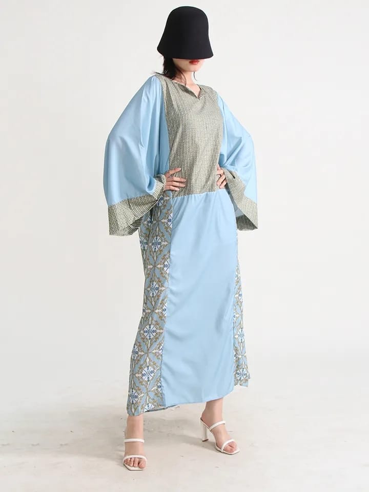 Casual Hit Color Dresses For Women V Neck Long Sleeve Loose Waist Oversize Summer Dress Female Fashion Clothing Style New 2XL X342569 Casual Hit Color Dresses For Women V Neck Long Sleeve Loose Waist Oversize Summer Dress Female Fashion Clothing Style New 2XL X342569