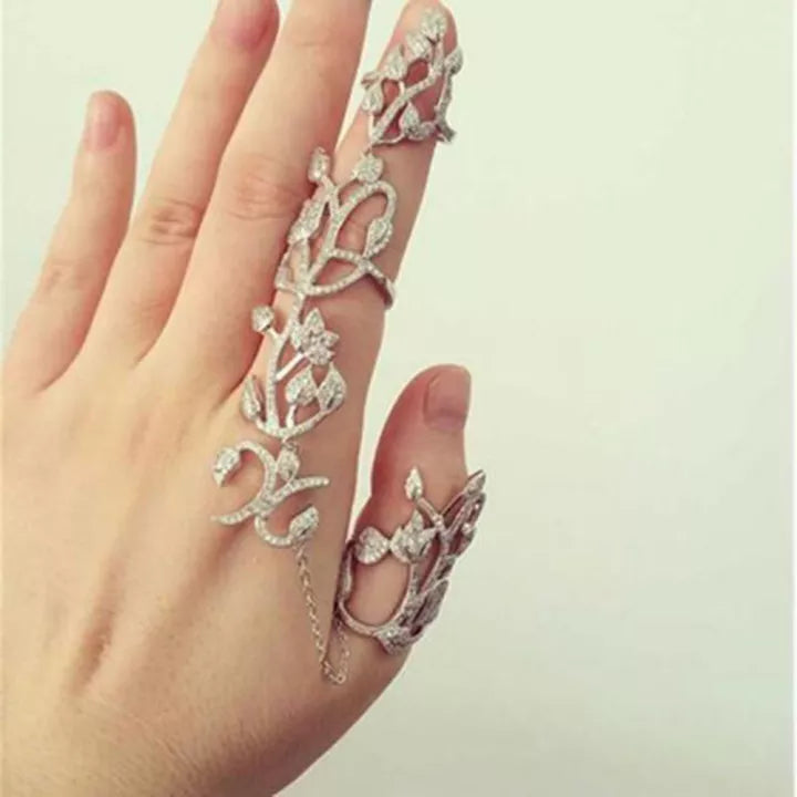 Double Punk Rock Ring Gothic Knuckle Full Finger
Ring - Tuzzut.com Qatar Online Shopping