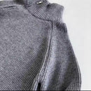 Women Turtleneck Knitted Zipper Long Sweater Coat B-703622 - TUZZUT Qatar Online Shopping