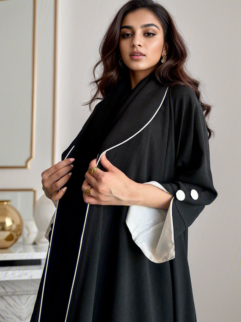 Women's Long Sleeve Solid Color Abaya M 481557