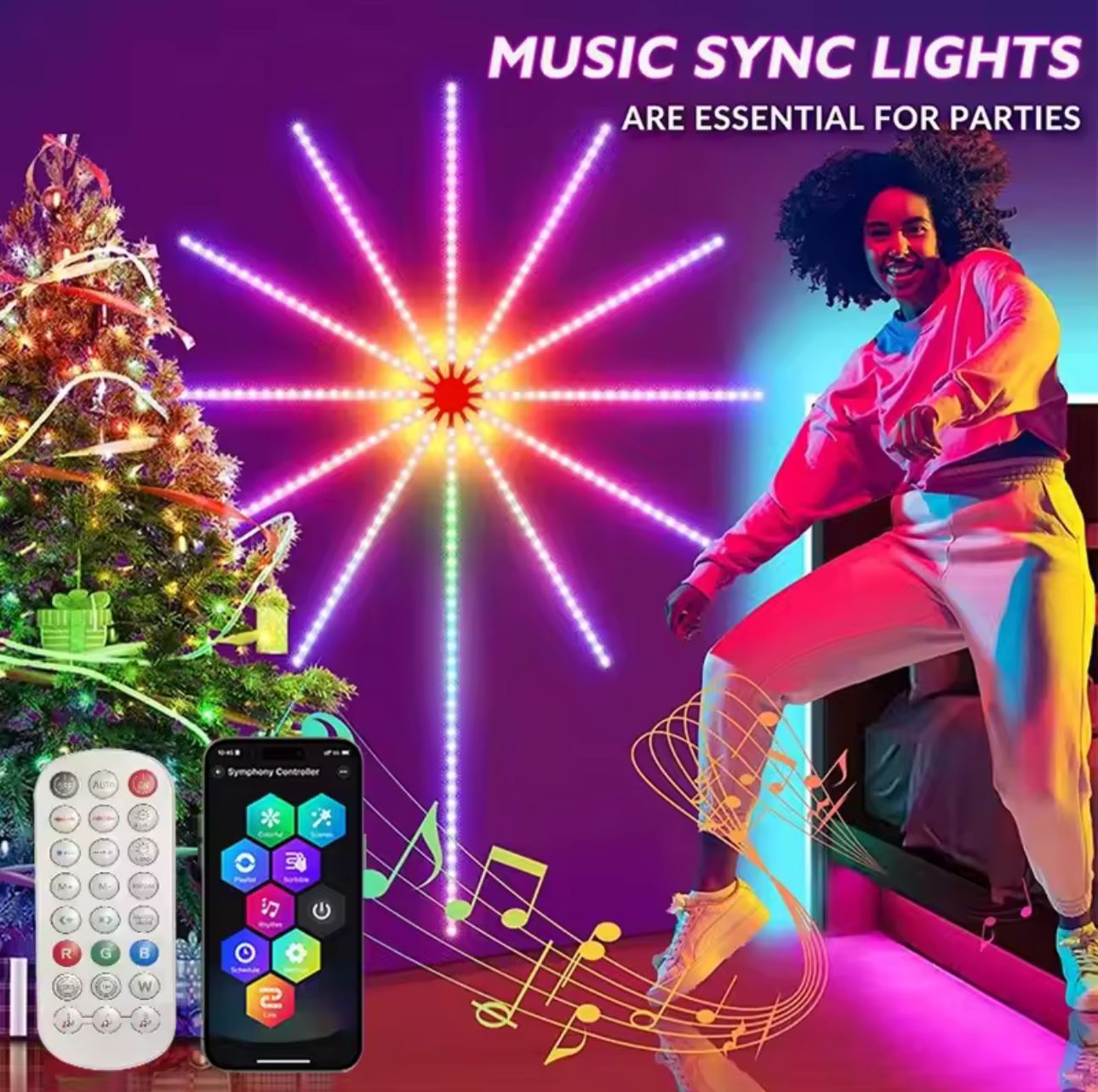 RGB Color Changing Led Strip Light for Room Party Decor