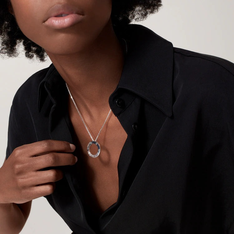 LOVE Pendant White Gold Necklace S503813624 - TUZZUT Qatar Online Shopping