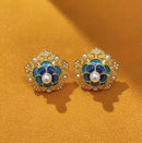 Landscape Tai Blue Sterling Ear Rings ER56 - TUZZUT Qatar Online Shopping