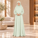 Women's Isdal Prayer Dress Abaya Asdal with Ruffled Cuffs PD831