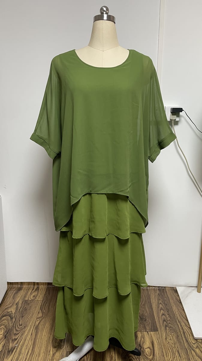 Elegant Layered Design Loose Chiffon Party Dress Women Fashion O Neck Sleeve Cake Dress Casual Loose Solid Long Dresses 330865010 Elegant Layered Design Loose Chiffon Party Dress Women Fashion O Neck Sleeve Cake Dress Casual Loose Solid Long Dresses 330865010