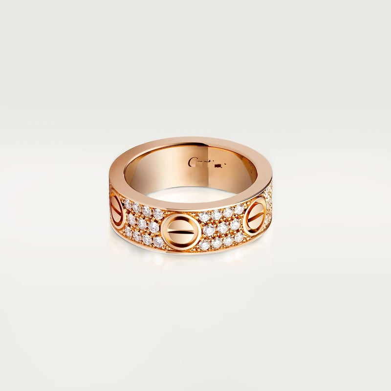 LOVE Ring Rose Gold Diamonds DN2041 - TUZZUT Qatar Online Shopping