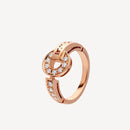 Rose Gold Pavé Diamonds Ring DN2086 - TUZZUT Qatar Online Shopping