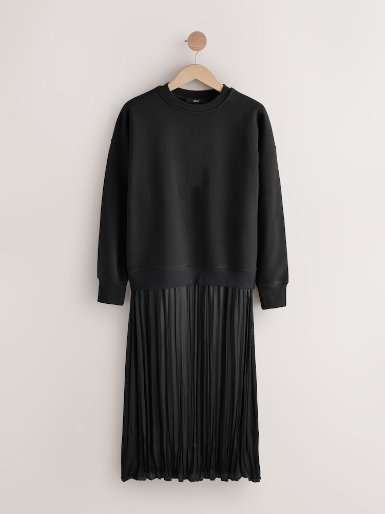 2-In-1 Soft Touch Jumper With Satin Midi Skirt MS7001