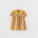 Girls Dress Summer New Girls Doll Collar Dress Girls Baby Printed Puff Sleeve Short Sleeve Dress Children'S Dress X3167268 - Tuzzut.com Qatar Online Shopping