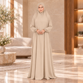 Women's Isdal Prayer Dress Abaya Asdal with Ruffled Cuffs PD831