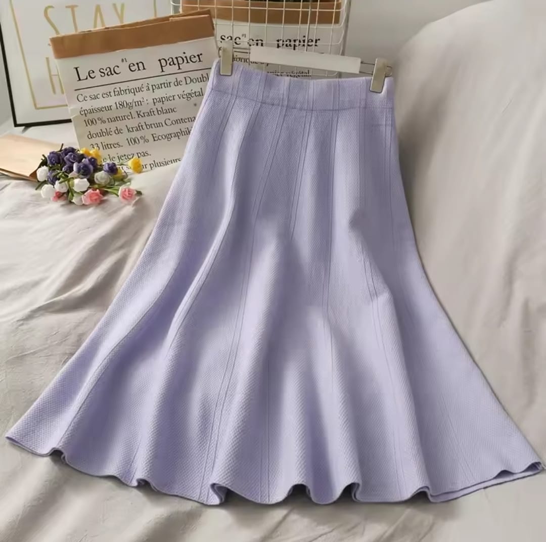 Autumn and Winter Sweater Pullover Knitted Half Skirt 58037 Autumn and Winter Sweater Pullover Knitted Half Skirt 58037