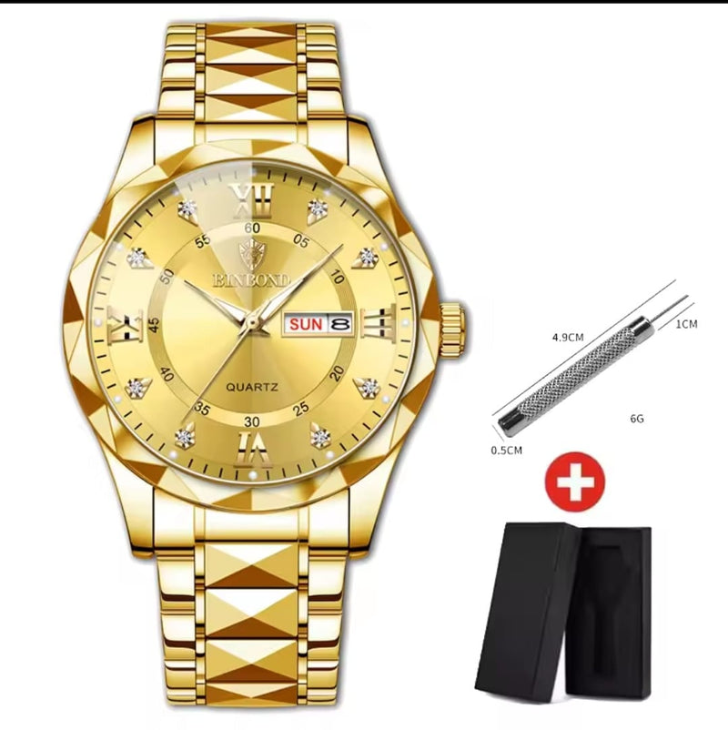 BINBOND Men's Quartz  Luxury Fashion Watch 540722 - TUZZUT Qatar Online Shopping