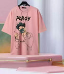 Men Printed Round Neck Cotton Blend Pink T-Shirt X3388381 - TUZZUT Qatar Online Shopping