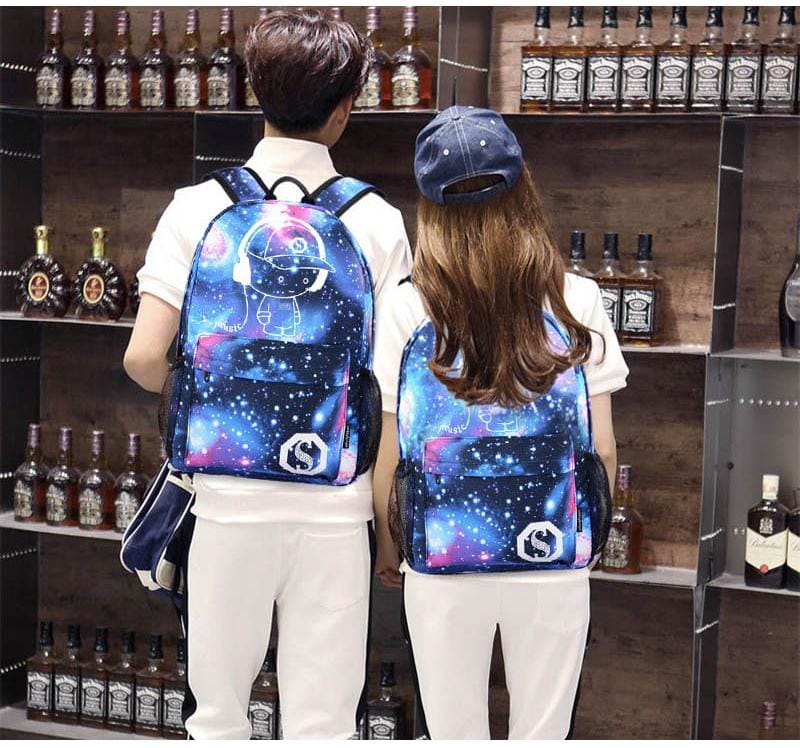 Luminous Anti Theft Canvas Rucksack Print Bag S4675022 Luminous Anti Theft Canvas Rucksack Print Bag S4675022