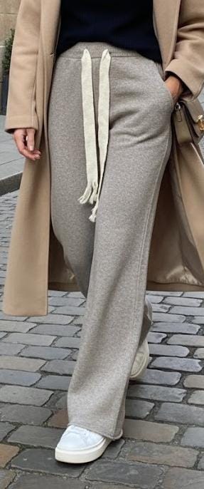 Loose Fit Sweat Flare Pant B-218799 - TUZZUT Qatar Online Shopping