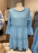 Women's White Lace Dress Elegant Floral Embroidery Loose Beach Party Dress   S5044528 - TUZZUT Qatar Online Shopping