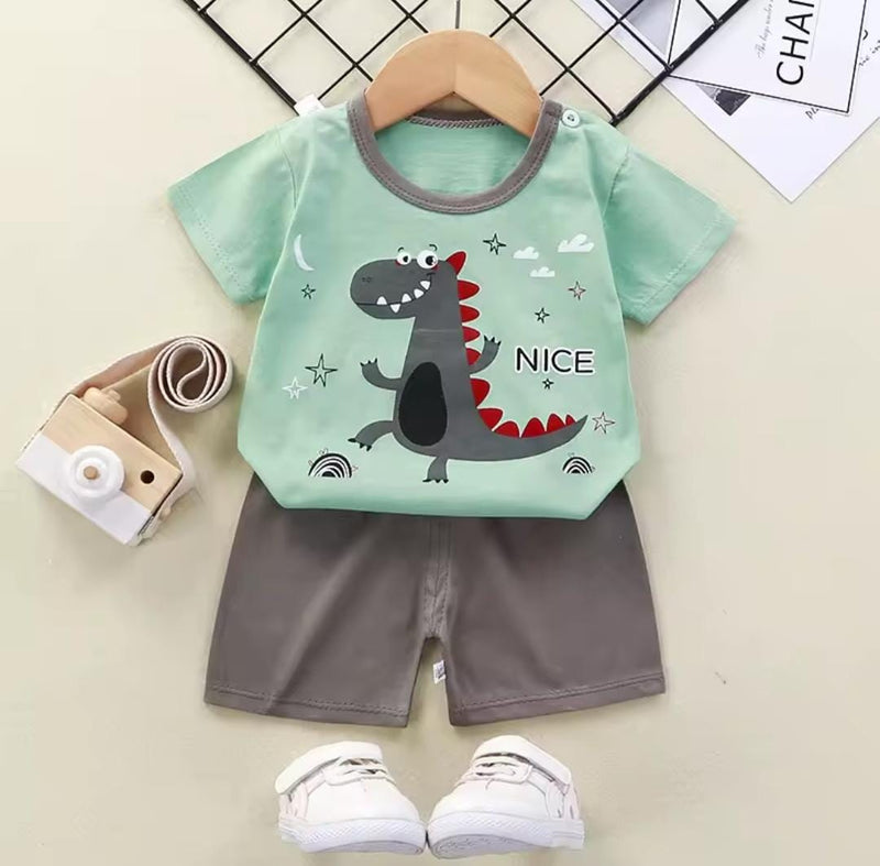 Baby Cartoon T Shirt + Shorts Set 2pcs  Sets   1563113 - TUZZUT Qatar Online Shopping