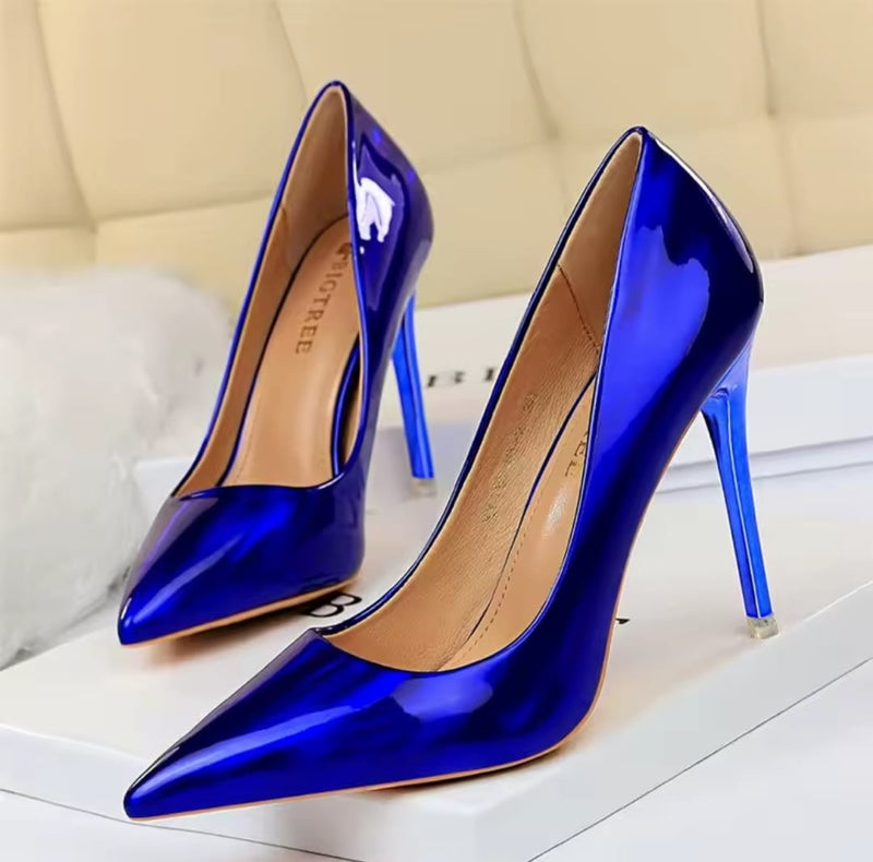 Blue Pointed Toe High Heels KY1829 - TUZZUT Qatar Online Shopping