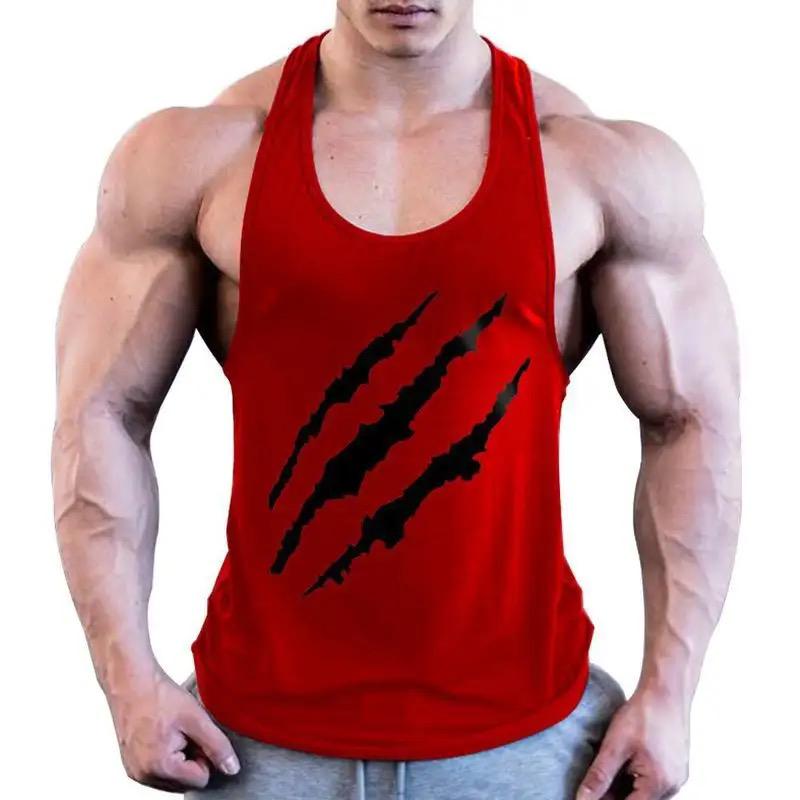 Gym Tank Top Men Fitness Clothing Men's Bodybuilding Tank Tops Summer Gym Clothing for Male S705996 - Tuzzut.com Qatar Online Shopping
