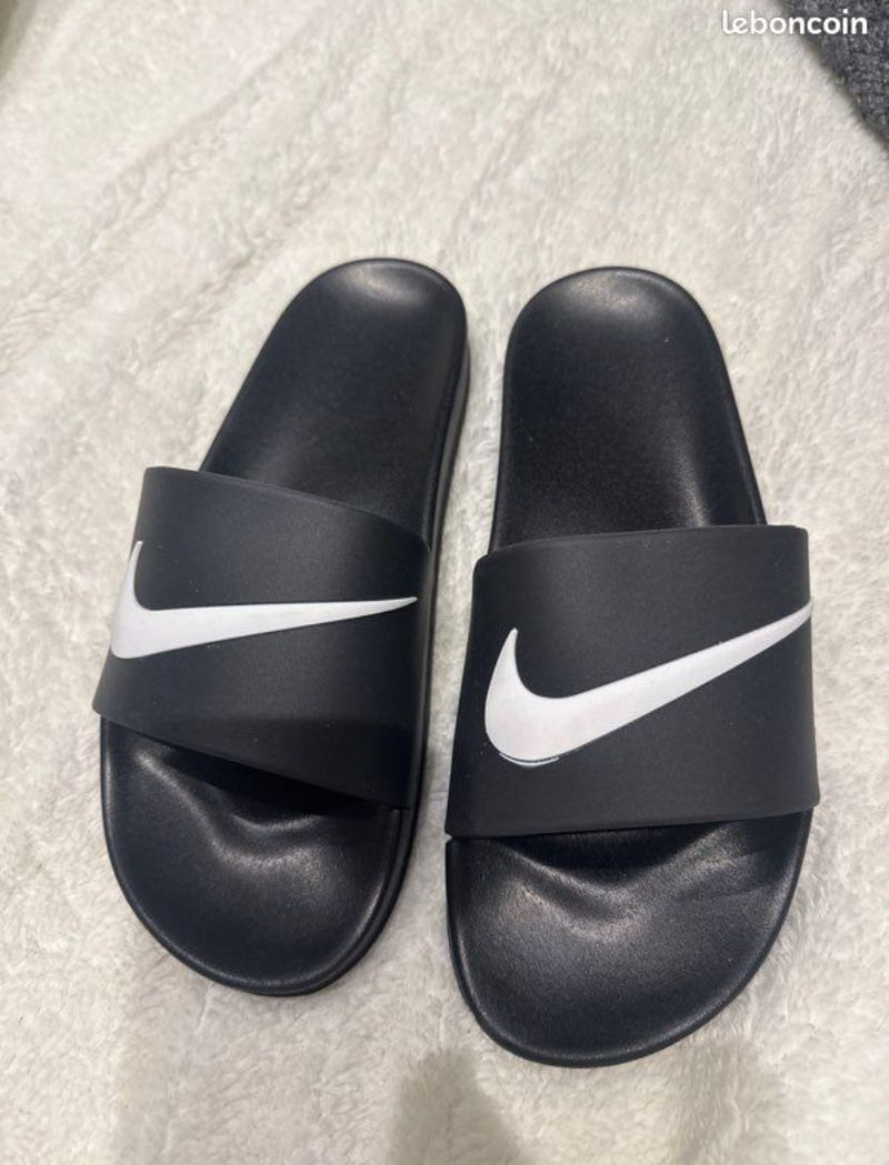 Nike Kawa comfortable casual slippers white and black 210577 (38)