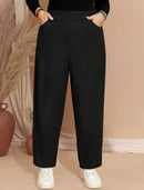 Plus Size Women Corduroy Pants     S943072 - TUZZUT Qatar Online Shopping