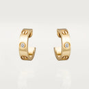Love Earrings Yellow Gold 2 Diamonds S502744424 - TUZZUT Qatar Online Shopping