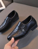 Kid's Boys pointed  Black Shoes 260203  - 28 - TUZZUT Qatar Online Shopping