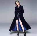 Women Velvet Long Windbreaker Coat   B-381932 - TUZZUT Qatar Online Shopping