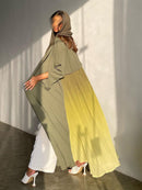 Women's Long Sleeve Gradient Color Abaya 503642 - TUZZUT Qatar Online Shopping