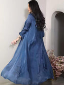 Women Satin Silk,2 Piece Evening Long Dress   B200281 - TUZZUT Qatar Online Shopping