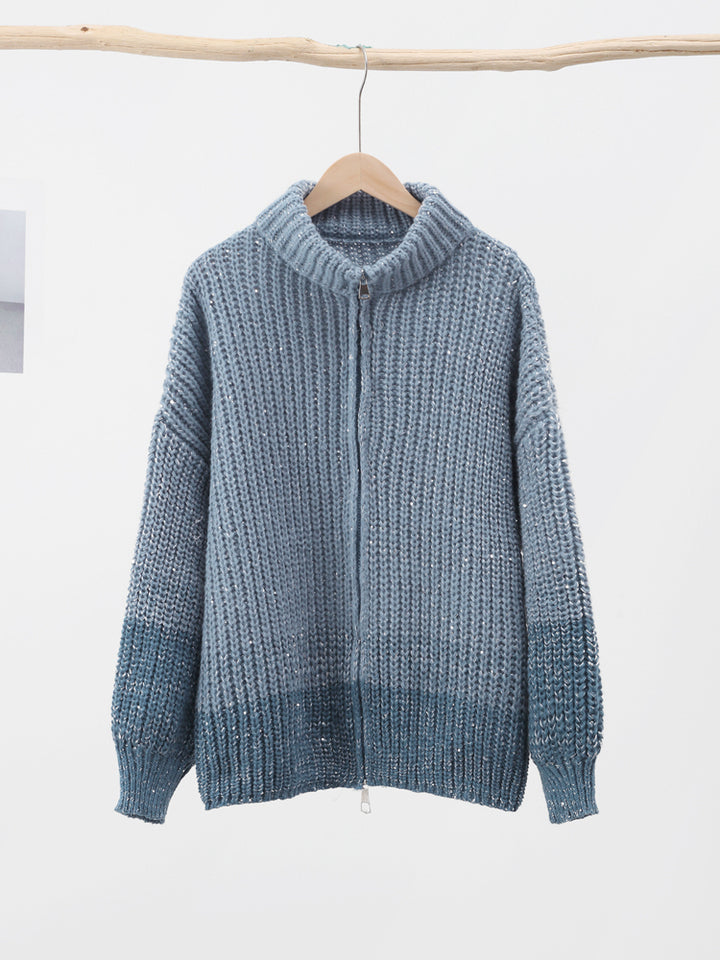 Sleeve Knitted Sweater Loose Casual Sweater 56782