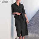 Summer Women's Midi Dress 2XL S3157264 - TUZZUT Qatar Online Shopping