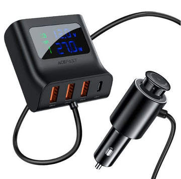 Fast Charge Car HUB Charger with Digital Display Fast Charge Car HUB Charger with Digital Display
